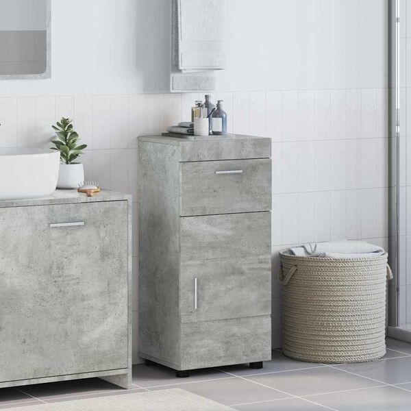 vidaXL Set di Armadi da Bagno TULUM Grigio cemento 37 x 31,5 x 82 cm