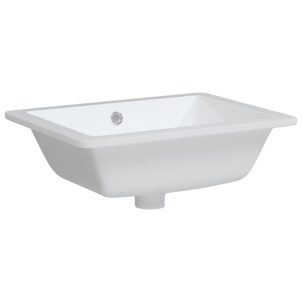 vidaXL Lavandino da Bagno Bianco 46,5x35x18 cm Rettangolare Ceramica