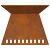 vidaXL Focolare Marrone 60 x 60 x 50 cm acciaio corten