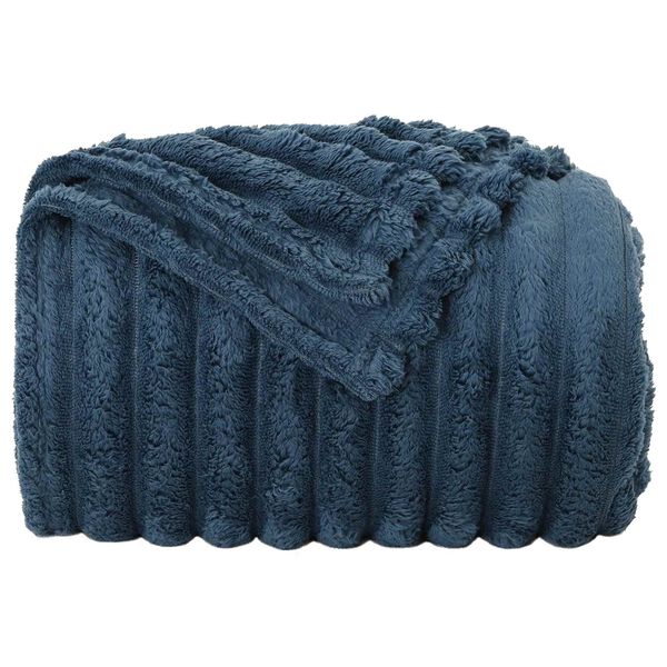 vidaXL Coperta Blu navy 150 x 130 cm Panno