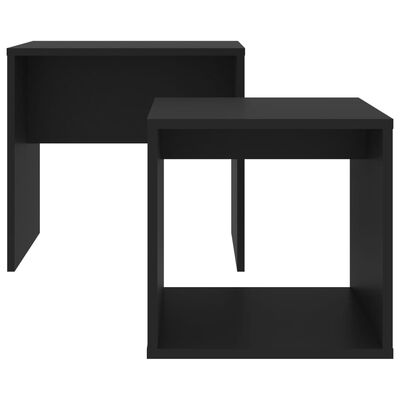 vidaXL Set Tavolini da Salotto Nero 48x30x45 cm in Legno Multistrato