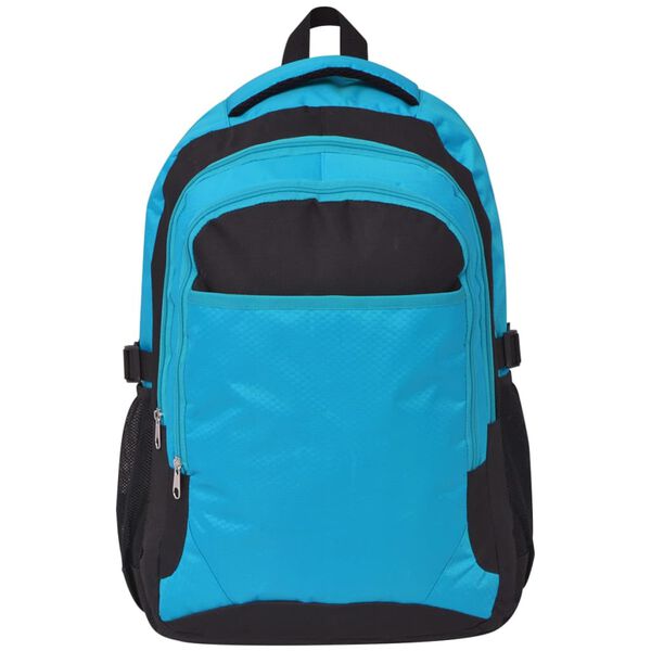 vidaXL Zaino da Scuola 40 L Nero e Blu