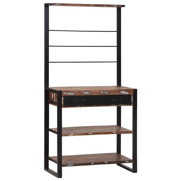 vidaXL Scaffale da cucina Multicolore 80 x 40 x 160 cm