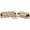 vidaXL Set di divani da esterno con cuscino 7 pcs Naturale