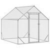 vidaXL Gabbia per polli Argento 200 x 170 x 177 cm Acciaio zincato