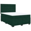 vidaXL Giroletto a Molle con Materasso Verde Scuro 160x200 cm Velluto