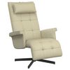 vidaXL Sedia girevole Crema Similpelle