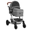 vidaXL Passeggino 2 in 1 Grigio Chiaro in Alluminio