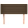 vidaXL Testiera ad Orecchio Marrone Scuro 83x16x78/88 cm in Tessuto