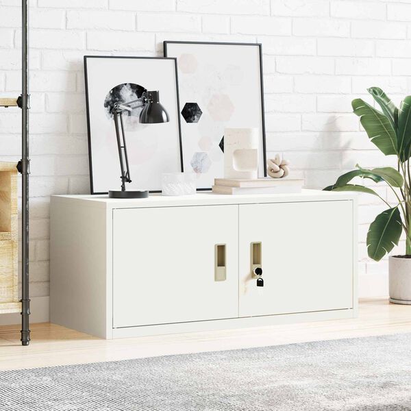 vidaXL Armadio Bianco 90 x 40 x 40 cm Acciaio