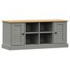 vidaXL Panca Porta Scarpe Grigia VIGO 106x35x45 cm Legno Massello Pino