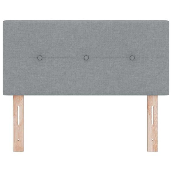 vidaXL Testiera con testiera Grigio chiaro 100 cm Pelle Sintetica