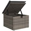 vidaXL Set di divani con cuscino con archiviazione Grigio polyrattan