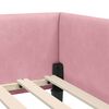 vidaXL Cornice del letto ad angolo con testiera Rosa 90 cm x 190 cm