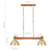 vidaXL Lampada a Sospensione Industriale 25 W Ottone 109 cm E27
