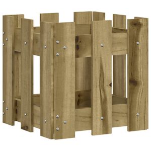 vidaXL Fioriera Giardino a Recinzione 30x30x30Pino Massello Impregnato