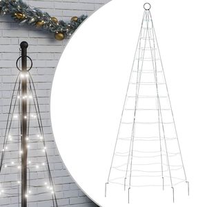 vidaXL Albero di Natale a LED 200 LED Bianco Freddo 180 cm