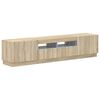vidaXL Mobile TV LED HOORN 3 pz Rovere Sonoma Legno ingegnerizzato