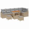 vidaXL Set Divano da Giardino con cuscino 9 pcs Beige e Grigio Chiaro