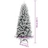vidaXL Albero di Natale artificiale Bianco 63 x 63 x 150 cm