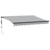 vidaXL Tenda Retrattile Automatica LED Antracite e Bianco 350x250 cm