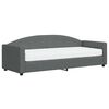 vidaXL Divano Letto con Materasso Grigio Scuro 80x200 cm in Tessuto