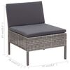 vidaXL Set Divani da Giardino 5 pz con Cuscini in Polyrattan Grigio