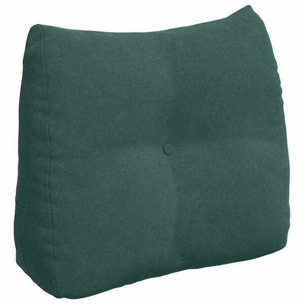 vidaXL Cuscino per Schiena Verde Scuro 60 x 24 x 50 cm Velluto