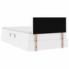 vidaXL Letto con contenitore e materasso Bianco 120 x 190 cm