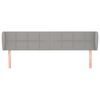 vidaXL Testiera ad Orecchio Grigio Chiaro 203x23x78/88 cm in Tessuto