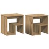 vidaXL Comodini 2pz Rovere Artigianale 40x30x40 cm in Truciolato