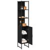 vidaXL Mobile da Bagno con lo scaffale Rovere nero 33 x 33 x 185,5 cm