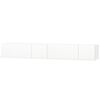 vidaXL Mobili TV 2 pz in Legno Multistrato 120x40x34 cm Bianco Lucido
