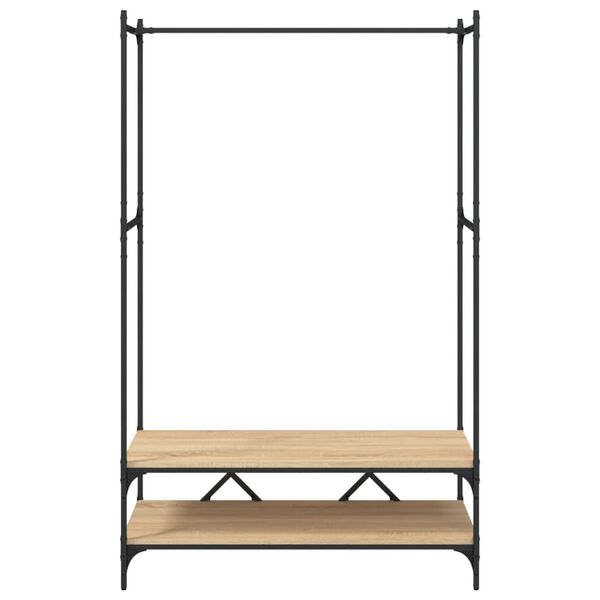 vidaXL Appendiabiti con Scaffali Rovere Sonoma in Legno Multistrato
