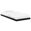 vidaXL Struttura letto a terra Rovere Nero 90 x 200 cm