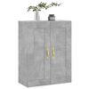 vidaXL Mobile a Parete Grigio Cemento 69,5x34x90 cm Legno Multistrato