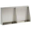 vidaXL Muro di contenimento 2 pz 40 x 12 x 40 cm Acciaio Inox Argento