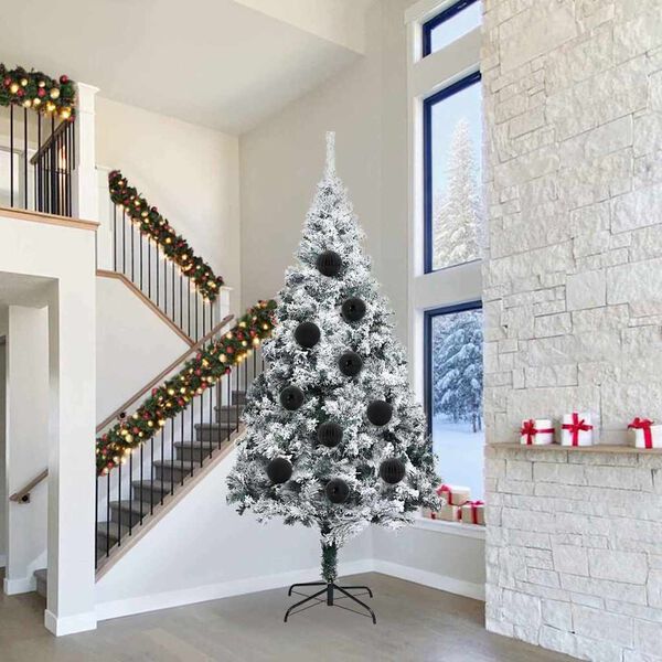 vidaXL Set di palline di Natale XXL 4 pcs Nero Plastica