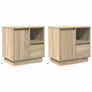 vidaXL Armadio da Notte 2 pcs Rovere Sonoma 50 x 34,5 x 50 cm.