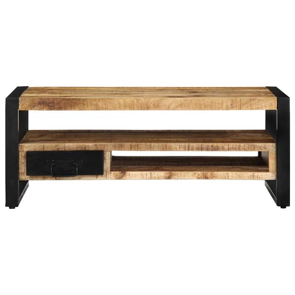 vidaXL Tavolino da Salotto 90x50x36 cm Legno Massello di Mango Grezzo