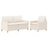 vidaXL Set di divani 2 pz Crema Tessuto