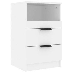 vidaXL Comodino a Muro Bianco in Legno Multistrato