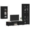 vidaXL Set mobile TV con cassetto FLORIN Nero Legno multistrato