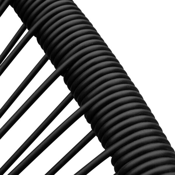 vidaXL Sedia a Dondolo da Esterno Nera in Polyrattan