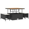vidaXL Set Divano da Giardino con cuscino 13 pcs Nero Poly Rattan