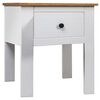 vidaXL Comodino Bianco 46x40x57 cm in Legno di Pino Panama Range