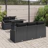 vidaXL Set Divano da Giardino con archiviazione 6 pcs Nero polyrattan