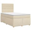 vidaXL Letto box spring con materasso Crema 120 x 190 cm Tessuto