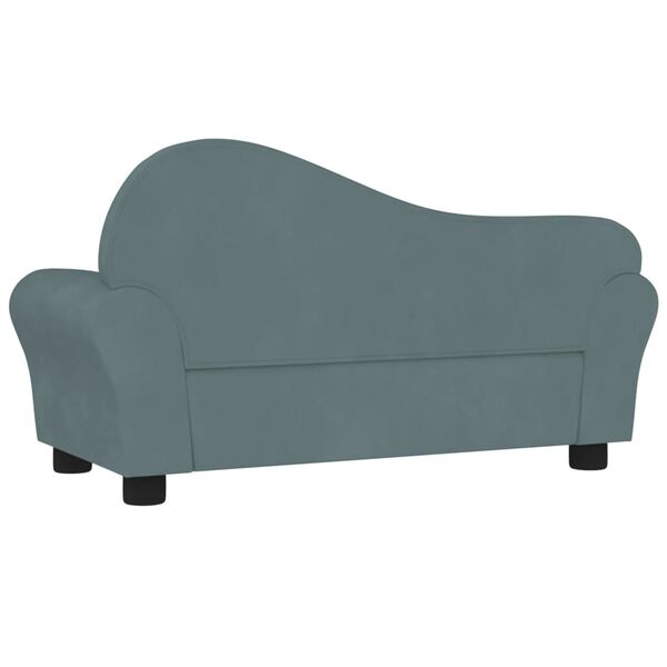 vidaXL Divano per Bambini Blu in Velluto