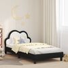 vidaXL Struttura letto bambini con testata Nero 80 x 200 cm PU